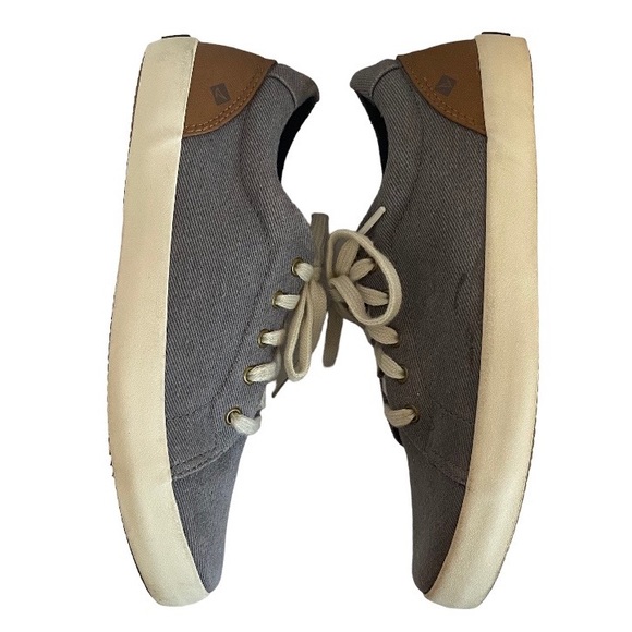 Sperry Top-Sider Grey Canvas Lace-up Shoe - Picture 6 of 7